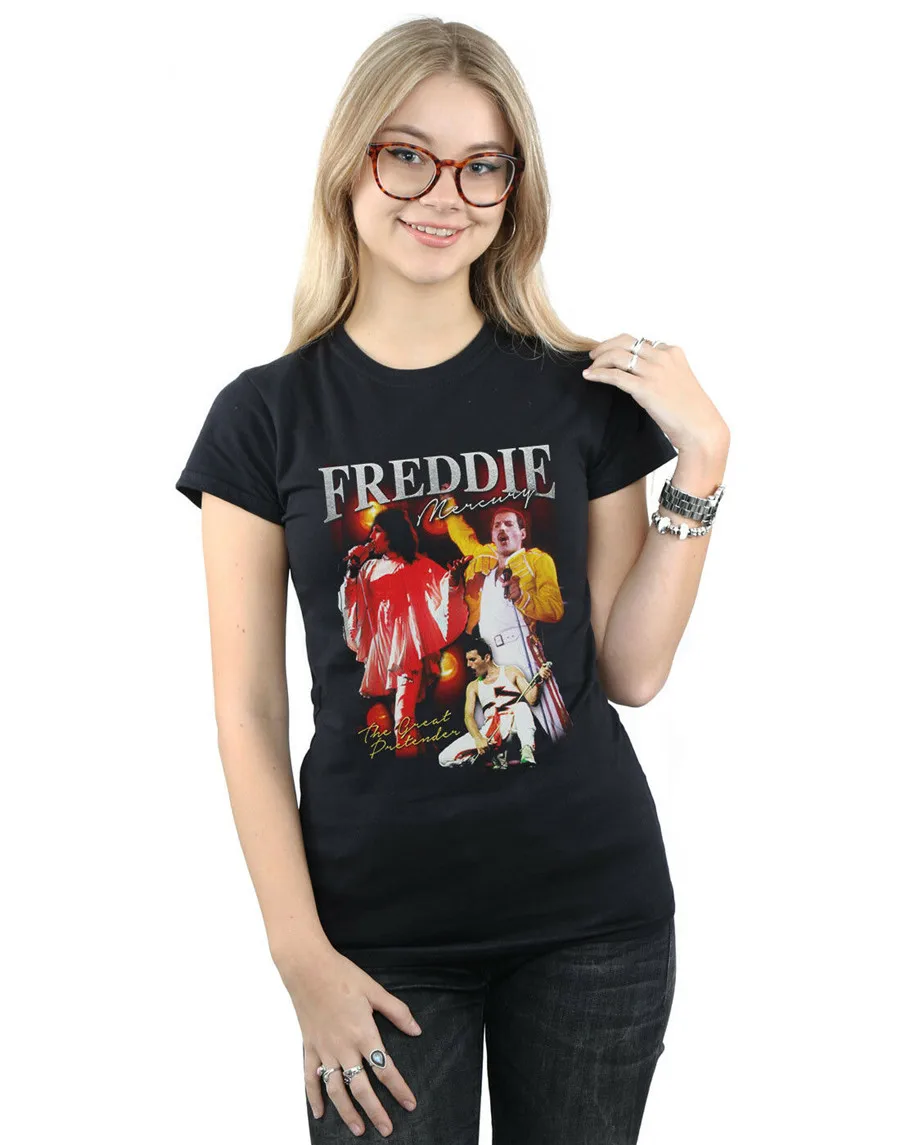 

Queen Women'S Freddie Mercury Homage T-Shirt Retro Tee Shirt For Men Women