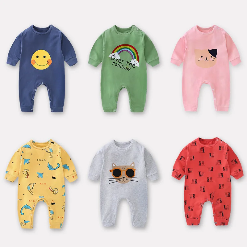 Одежда для новорожденных; Радужный комбинезон для маленьких девочек и мальчиков; спортивный костюм; одежда с длинными рукавами для малышей; одежда для детей 0-24 месяцев
