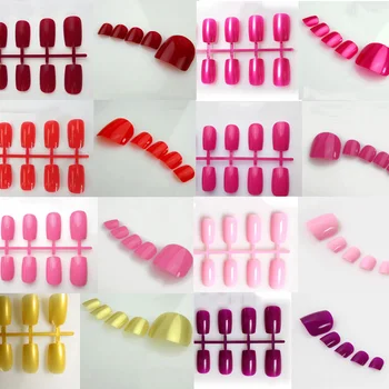 

48 pcs/set Include (24 Nail Tip + 24 Toe Tips) Full Cover French Nails Fake Artificial Press on Foot Tips 3D Manicure Toenails