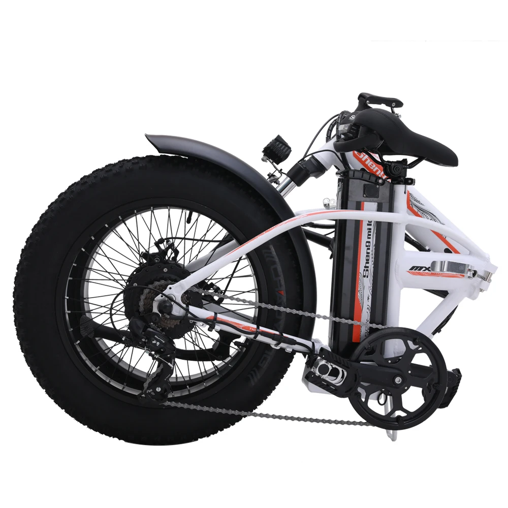Discount 20-inch folding electric bicycle 48v 15ah magnesium alloy wheel 500w snow bike 7-grade variable speed beach bike new model 5