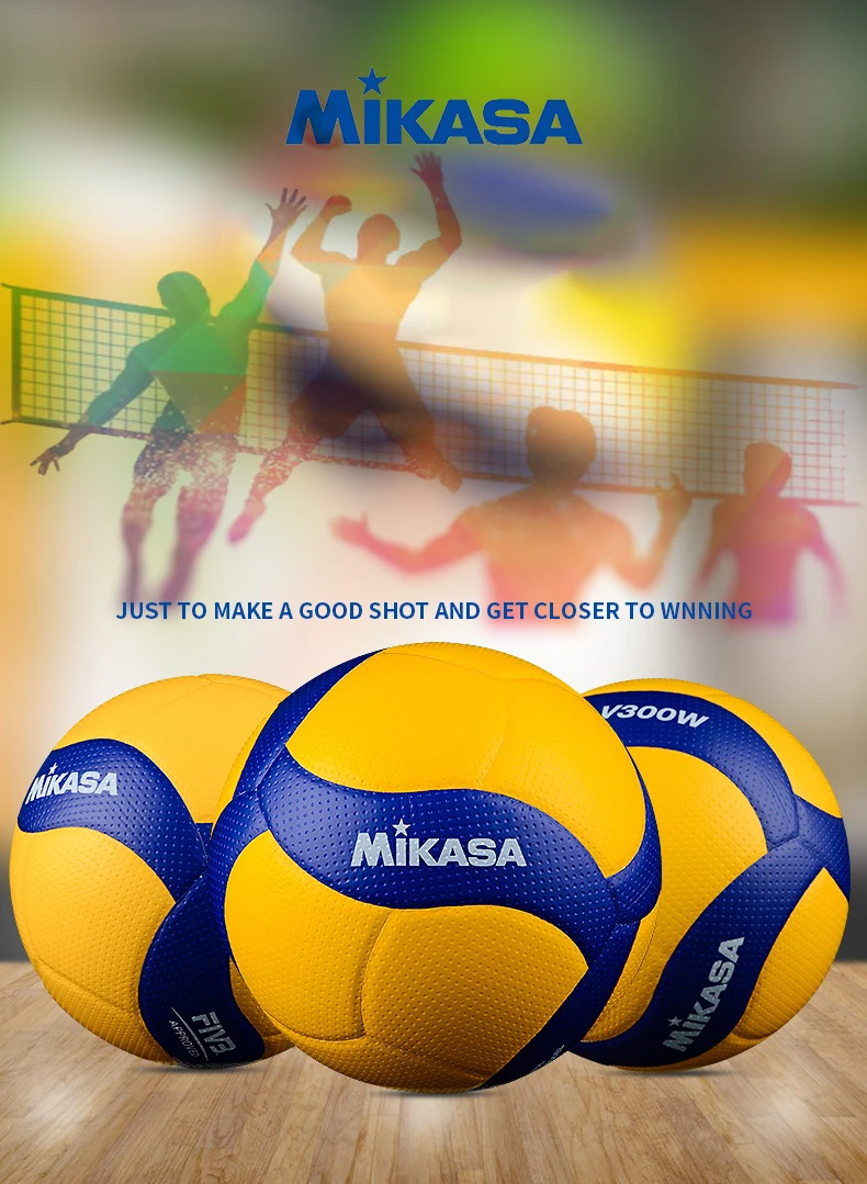 Mikasa Volleyball V300W PU Fabric Professional SPORTSORION