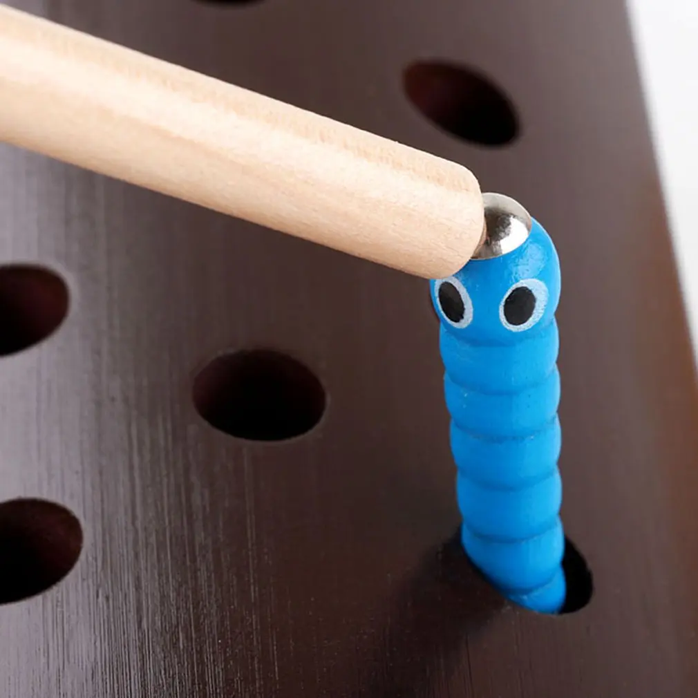 Новинка! Деревянный пазл 3D пазл для раннего развития ловля червя игра-мозаика Пазлы для детей деревянные игрушки для малышей