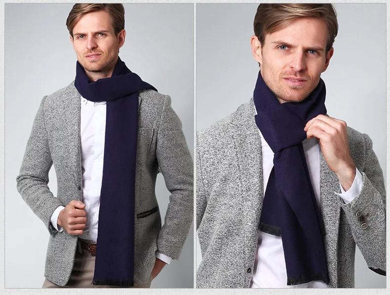 Newest Autumn Winter Long Cashmere scarf Men warm neck Shawl Scarves For Male Luxury Brand Blue Black Red Grey Blonde Color barbour scarf mens