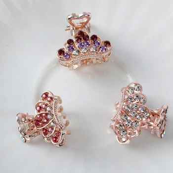 

Hot Sale 1Pcs Delicate Hair Claw 5 Colors Available Alloy Imitation Crystal Hair Clips For Women Girls Fashion Hair Accessories
