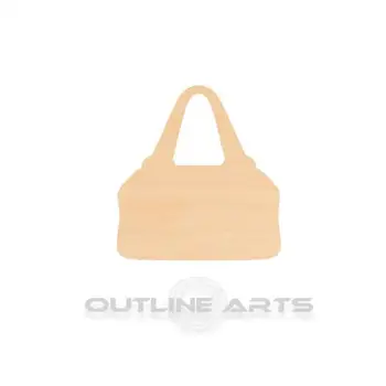 

10 pieces Handbag Laser Cut Wood Shape Craft Supply