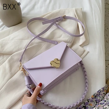 

[BXX] PU Leather Crossbody Bags For Women 2020 Summer Fashion Shoulder Handbags and Purse Female Travel Cross Body Bag HN376