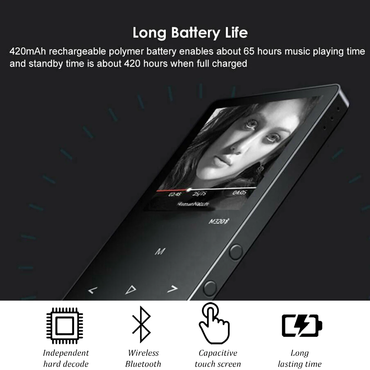 Портативный mp3 плеер SOONHUA цифровой Hi Fi музыкальный мини BT MP3 диктофон fm радио с