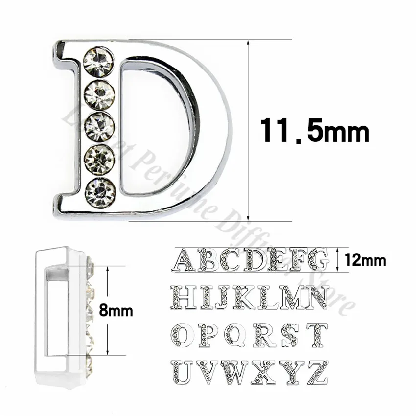 8mm-混彩滴油白钻-字母穿戴-尺寸整体图