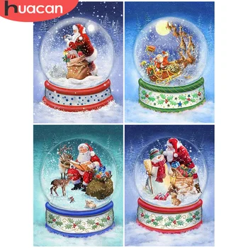 

HUACAN Diamond Embroidery Cartoon Full Square Round Craft Kit New Arrival 5D Diamond Painting Christmas Needlework Wall Decor