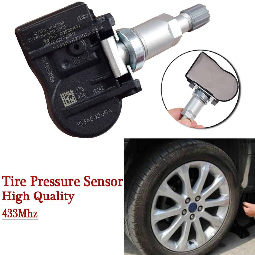 1Pcs Car Tire Pressure Monitoring Sensor TPMS Sensor 103460200A S180052068C 433Mhz For Tesla Model S Model X 1034602-00-A