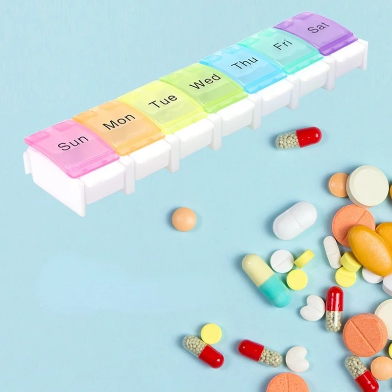

7 Dagen Wekelijkse Pillen Box Tablet Houder Storage Case Geneeskunde Drug Container Mini 7 Cellen Pillendoosje Tablet Opbergdoos