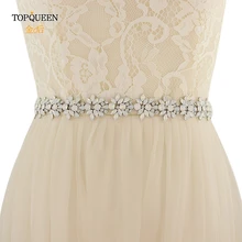 TOPQUEEN S269B свадебное платье подружки невесты ремень ремешок для свадебного платья вышитый бисером пояс Невеста резинка из полиэстера пояс цветы атласный пояс