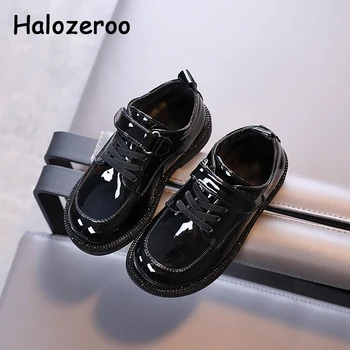 

Winter Kids Shoes Children Patent Leather Flats Baby Girls Black Shoes Boys Brand Oxford School Platform Shoes Fashion Shoes New