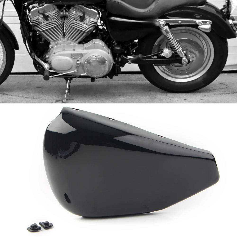 Glossy Black Left Side Battery Cover Compatible with 2004-2013 Harley Sportster XL 1200 883 Glossy Black Left Side Battery Cover Compatible with 2004-2013 Harley Sportster XL 1200 883