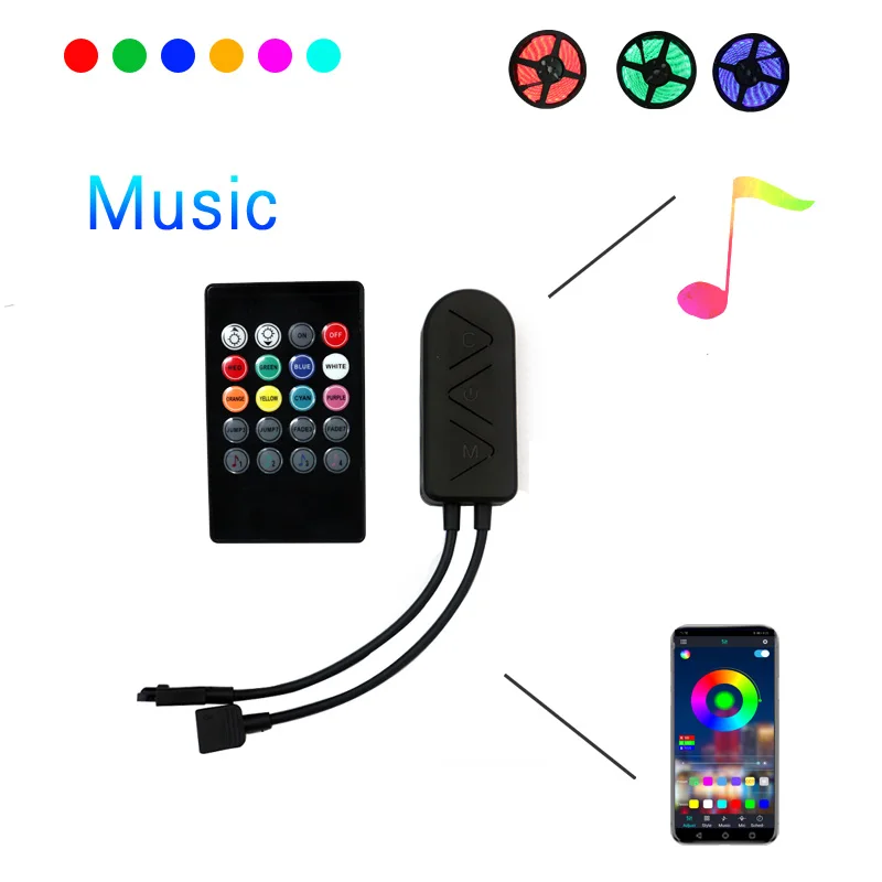 RGB контроллер для светодиодных лент 12 24 в пост. Тока Bluetooth|Контролеры RGB| |