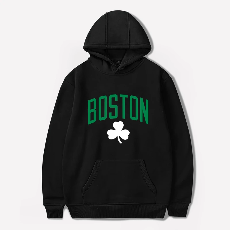  New Fashion Boston Basketball Hoodie Lover Clover Hoodie Men/women Autumn Winter Casual Hoodies Bos