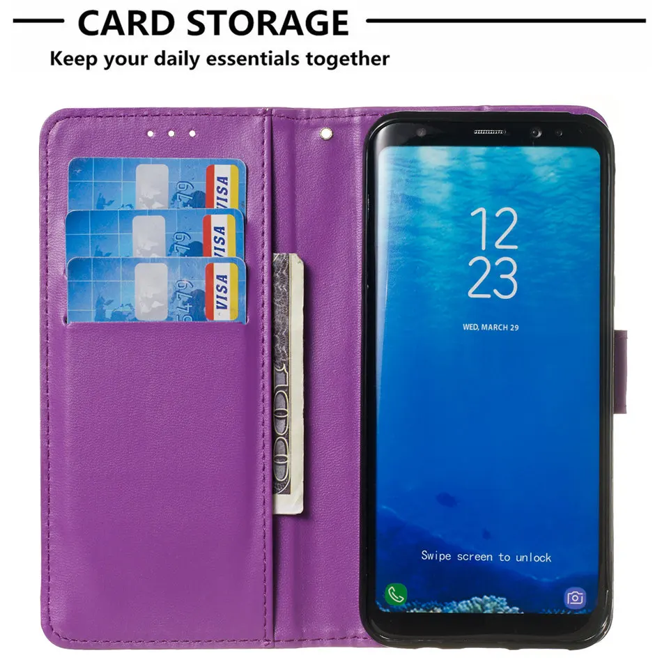 Кожаный чехол книжка в стиле ретро для Samsung Galaxy A51 A71 A10 A20 A30 A40 A50 A70 милые однотонные