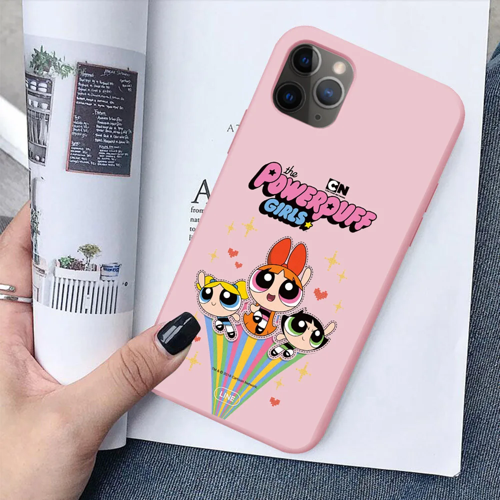 TPU Мультфильм Powerpuff девушки полицейский INS цвет розовый Силиконовый чехол для телефона чехол для iPhone 11 Pro Max SE 5S 6 6S 7 8Plus MAX XR XS X - Цвет: TPU