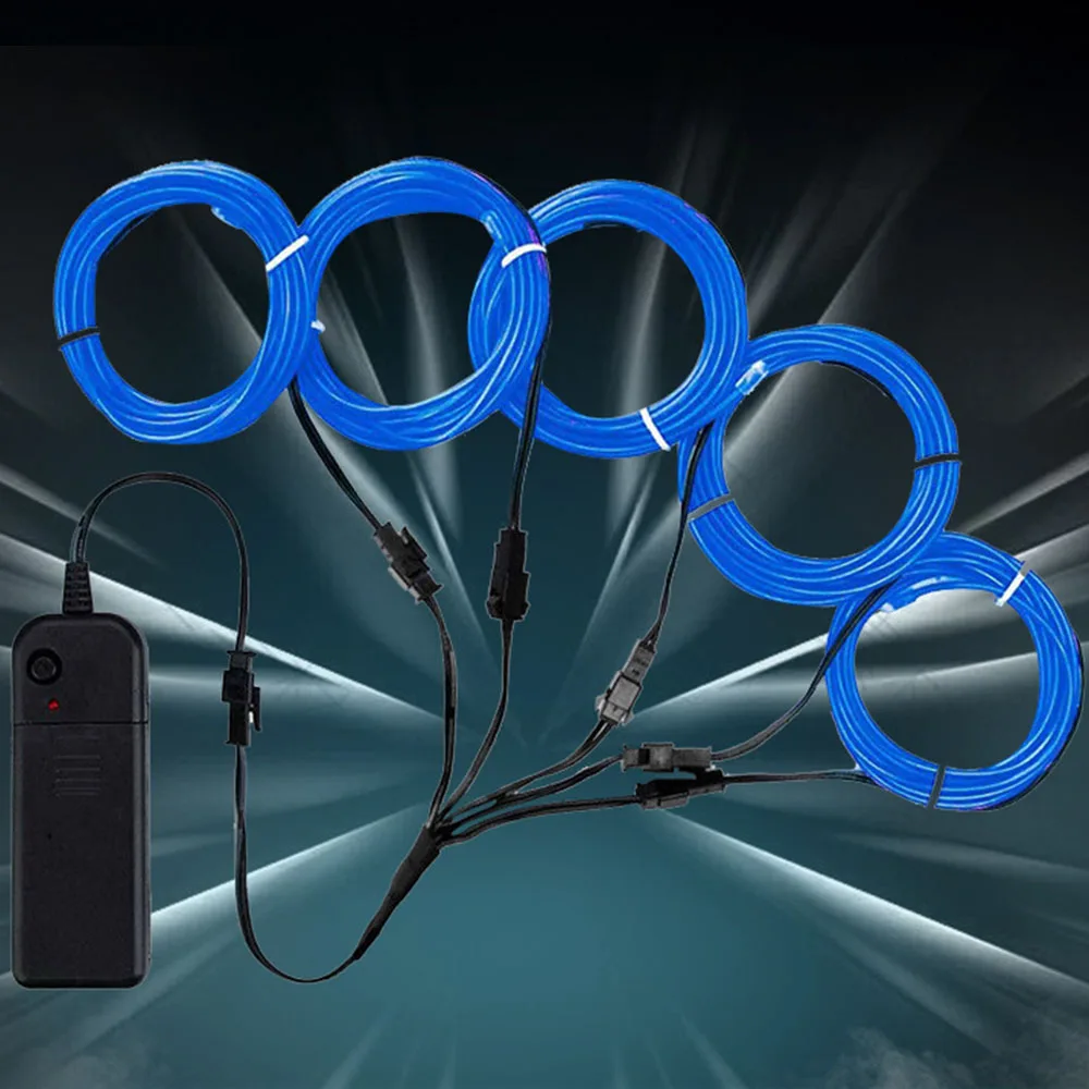 FLEXIBLE 1M 2M 5M Tube De Strip LED N&eacute;on Glow EL Wire Rope Accueil