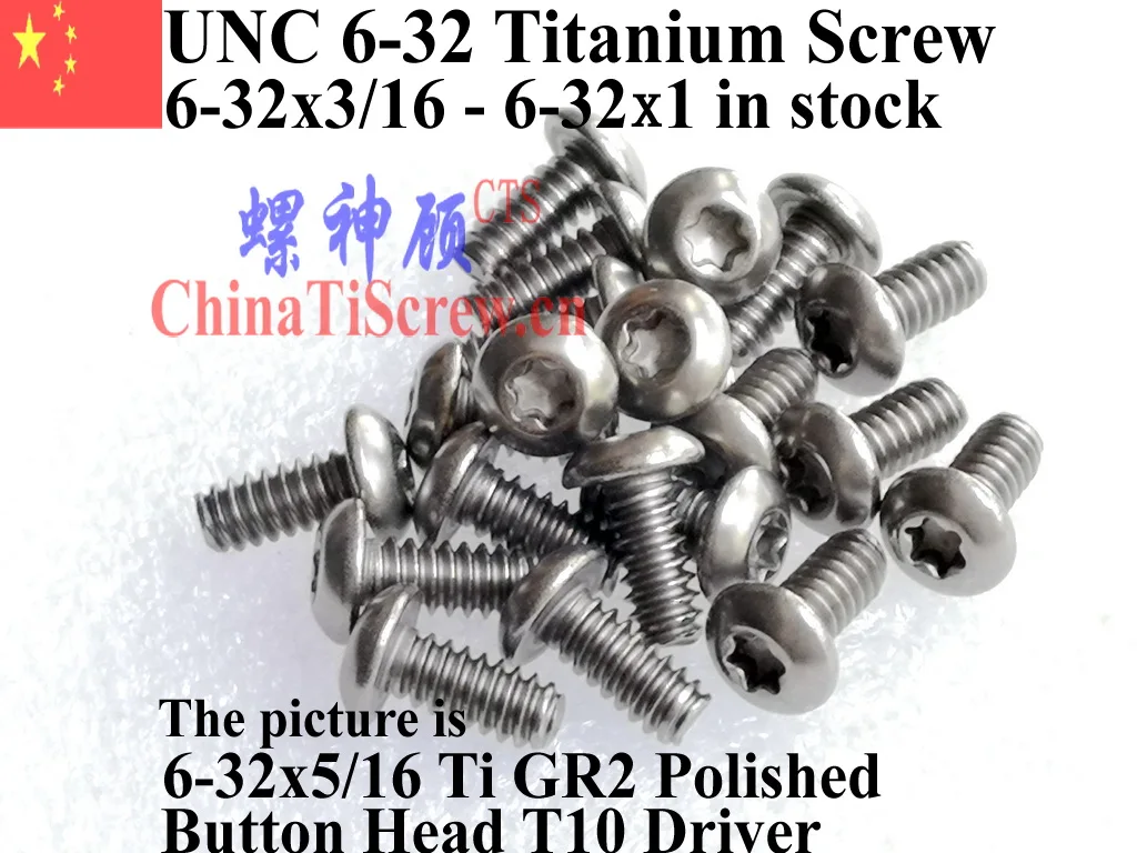 Custom Maker Details about   6x Pack Titanium 2-56 7/16 BH Torx 6 Screws Titanium Grade 4 