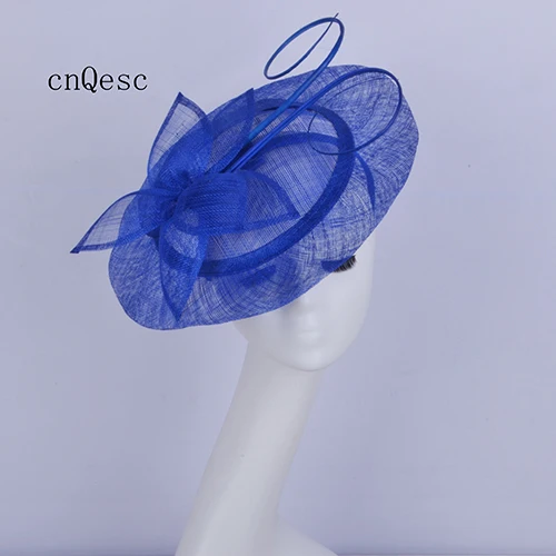 ROYAL BLUE Черный блюдце различных мероприятий цвета кость/повязка на голову резинки для волос свадьба - Цвет: ROYAL BLUE