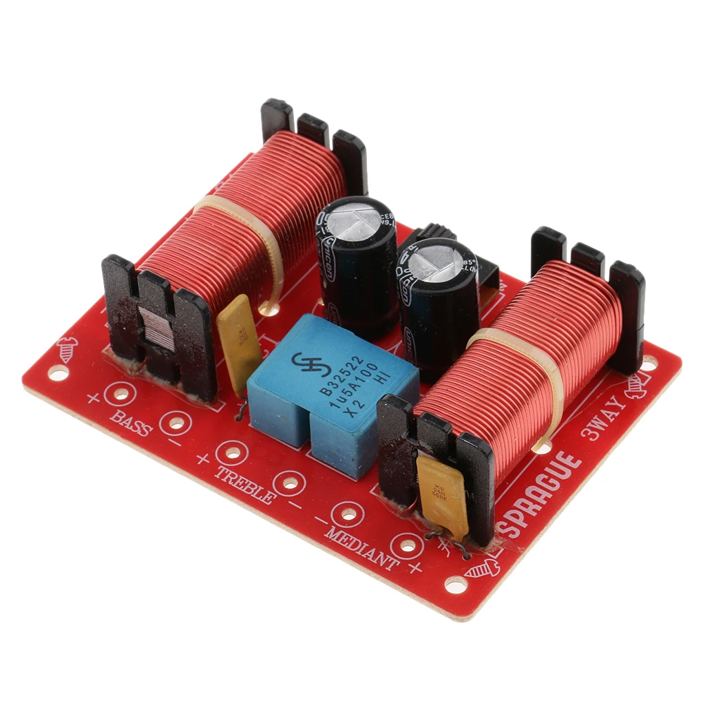 

Professional 3 Way Speaker Crossover Audio Filter Frequency Divider For Car Home Hi/Mi/Lo