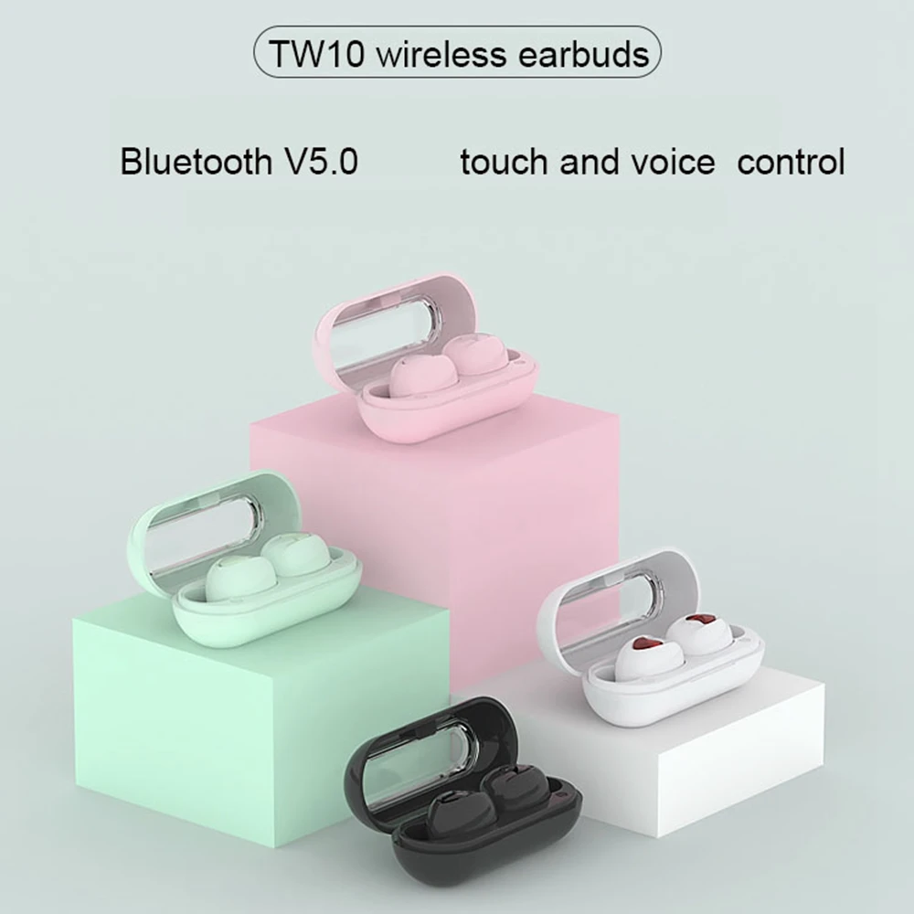 

Bluetooth 5.0 Earphones Mini Earphone Wireless IPX5 Waterproof Sports Earbuds 3D Stereo Wireless Headphone TW10 Tws Earphone
