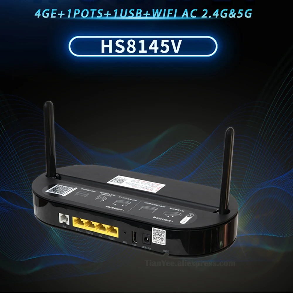 95New 100New HS8145V5 3GE EPON + 2 4G 5G WIFI iTV ONU 1Tel полный Гигабитный оптический беспроводной FTTH