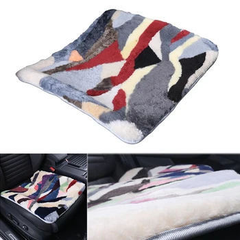 

45*45cm Universal Wool Car Seat Cover Winter Warm Automobiles Seat Cushion Natural Fur Australian Sheepskin Auto Seat Cover