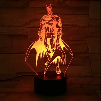 

3D Lamp DC comics Justice league batman battery powered color changing with remote for indoor decoration led night light lamp