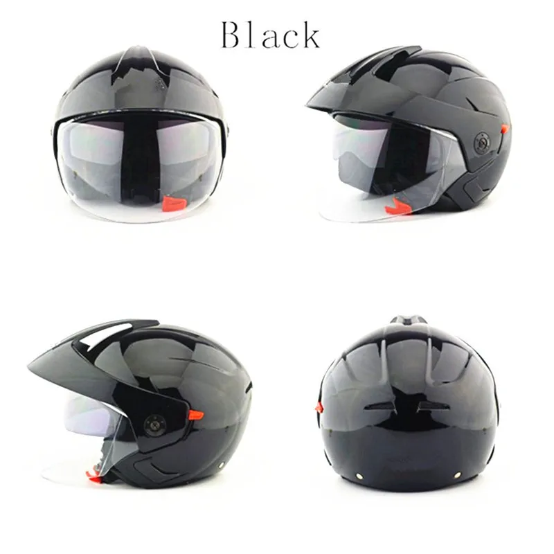 Двойной объектив с открытым лицом мотоциклетный шлем Ретро Capacete da Motocicleta Cascos Мото шлем каск руля Винтаж Чоппер реактивный шлем