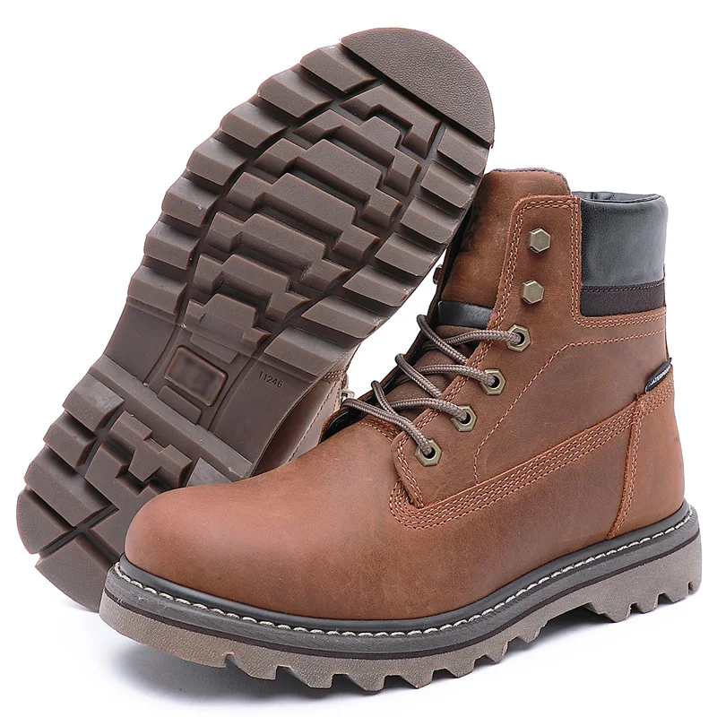 

Carter good year Hight-top MEN'S Leather Boots England Workwear Men's Boot Genuine Leather Outdoor Casual Boots Kick Martin Boot