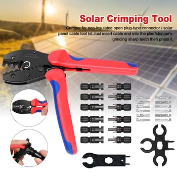 

27pcs/set Solar Crimping Tool With Storage Bag Terminal Male Female Spanners Wrench Cutter Cable Connector Easy Use PV Wire