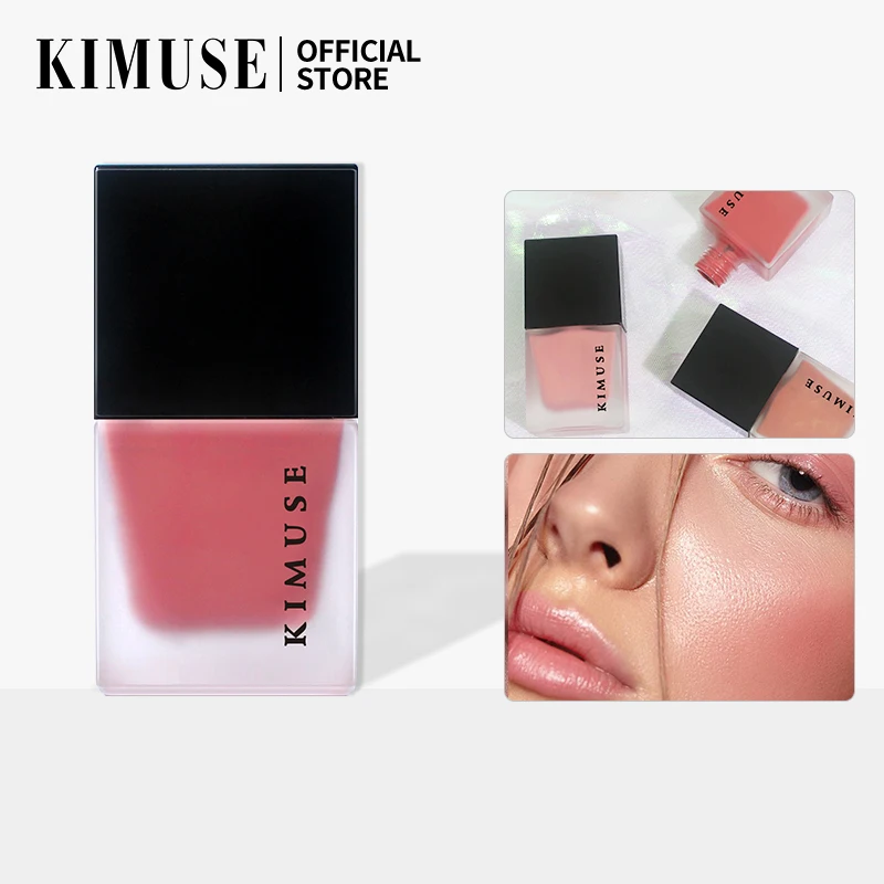 KIMUSE Liquid Blush Face Rouge Contour Makeup Long-lasting Matte Shimmer Natural Cheek Blusher Highlighter Cosmetics | - Цена: 309,35 руб.