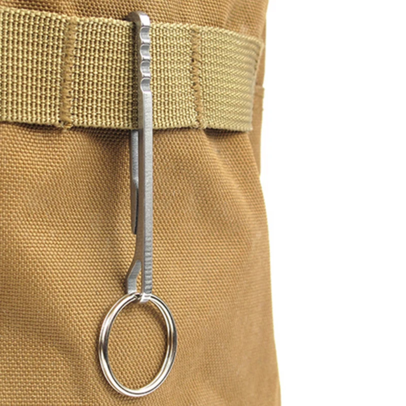 Outdoor EDC Multifunctional Tool Wallet Stainless Steel Keychain Key Ring Clasp Carabiner Money Clip Camping Accessories key chain clip car adhesive tape keychain tool multi function tool keychain carabiner