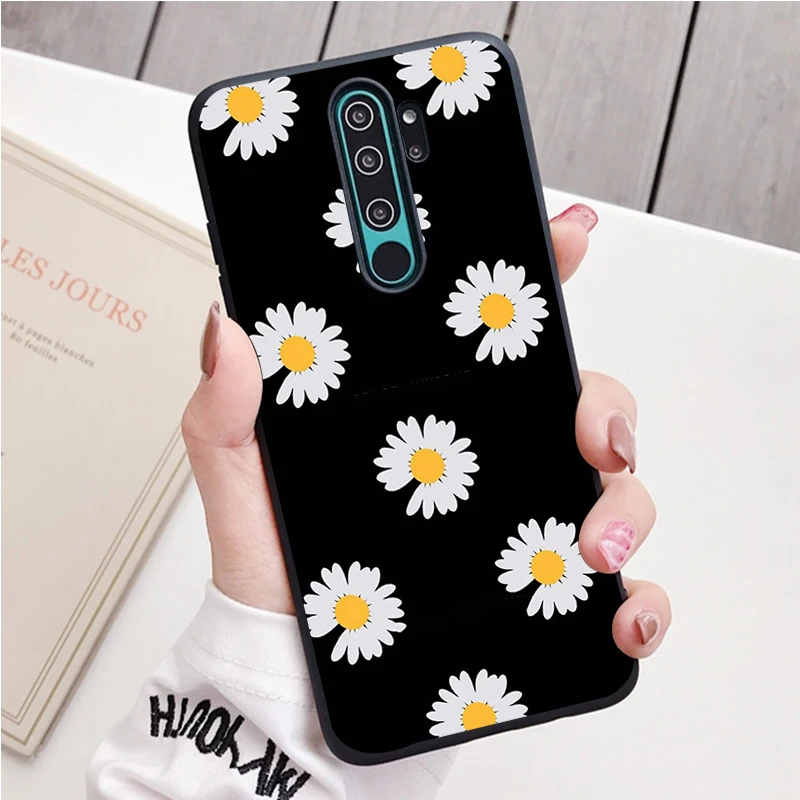 Hoa Cúc Silicone Ốp Lưng Điện Thoại Redmi Note 8 7 Pro S 8T Cho Redmi 9 7A Bao leather case for xiaomi Cases For Xiaomi