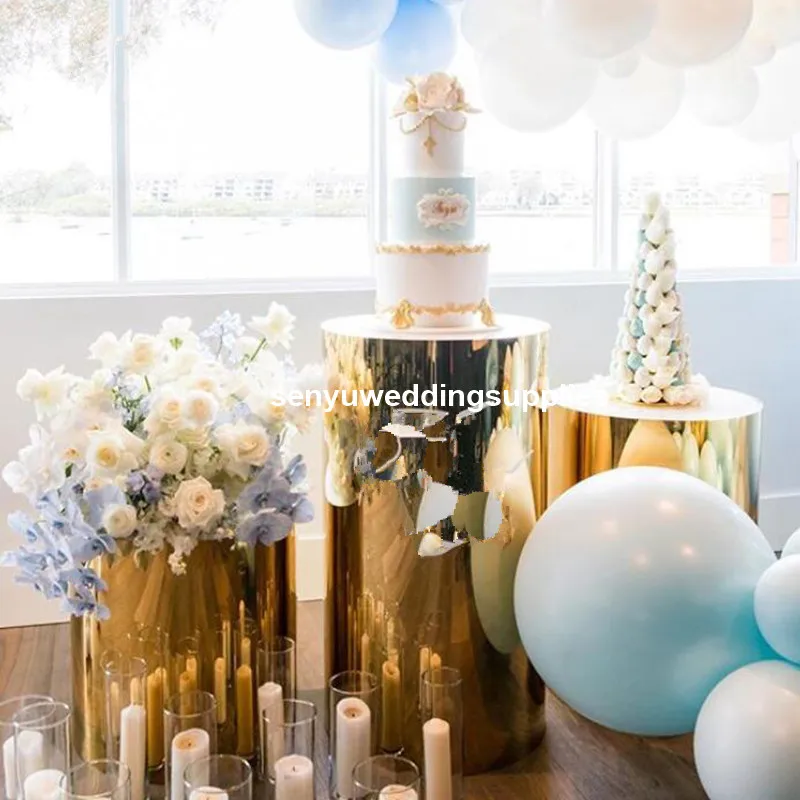 3pcs/set)ndoor and Outdoor Metal Gold Centerpieces for Wedding Birthday Table Centerpiece backdrop stage decoration senyu1724
