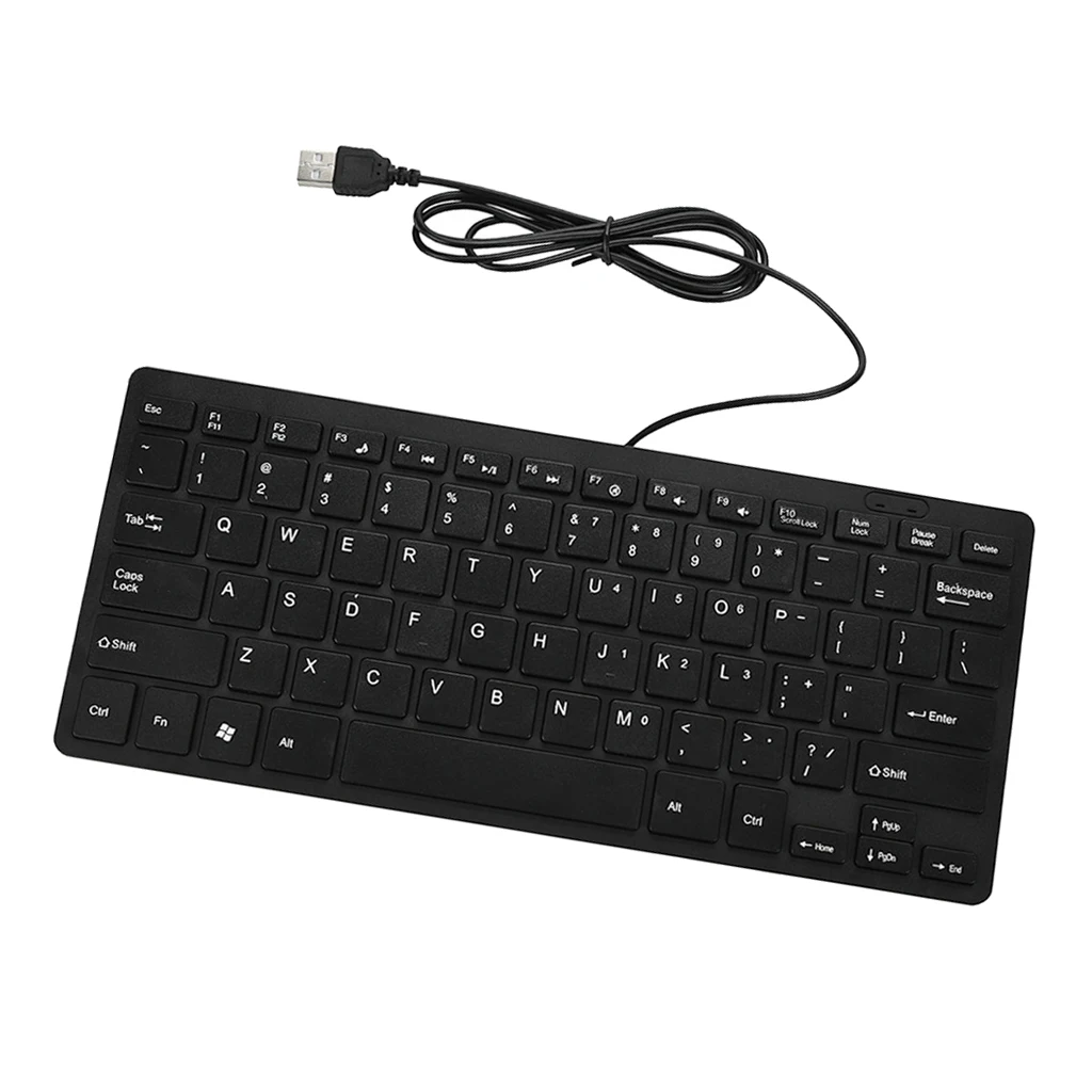 Компьютерный ПК USB тонкий бесшумный проводной мини ПК Клавиатура для ноутбука Настольный супер тонкий портативный клавиатура USB Проводная клавиатура