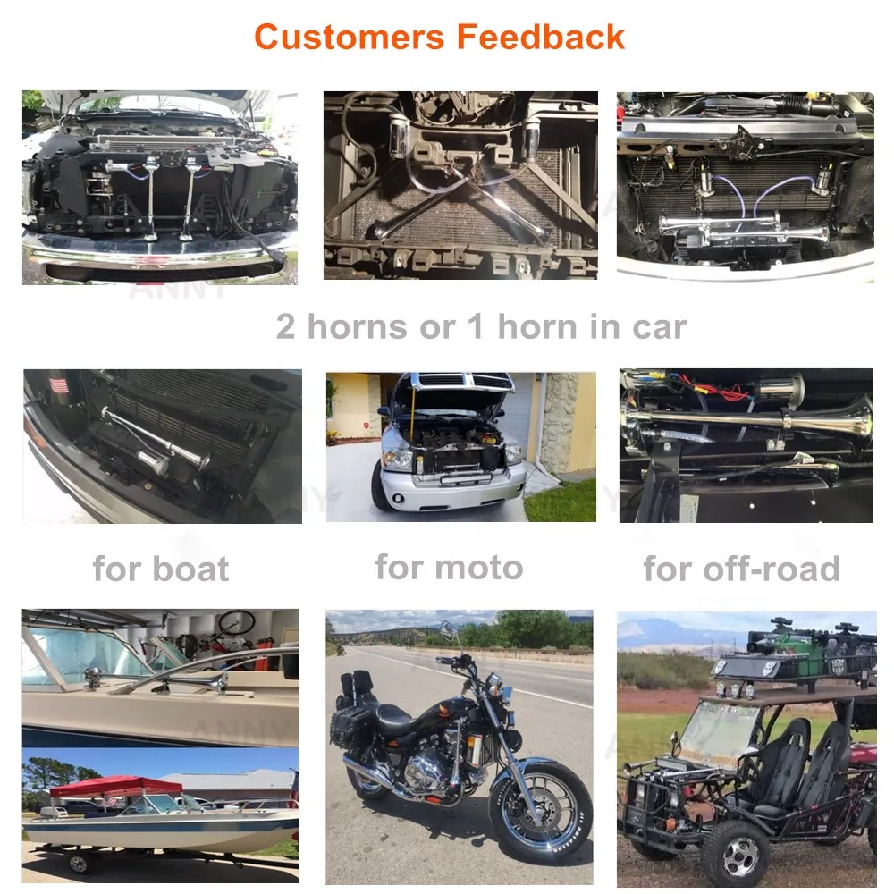 Najtaniej Uniwersalna trąbka pneumatyczna 12V pojedynczy samochód róg pociągu z kompresorem powietrza instrukcja ciężarówka łódź motocykl klakson rogi