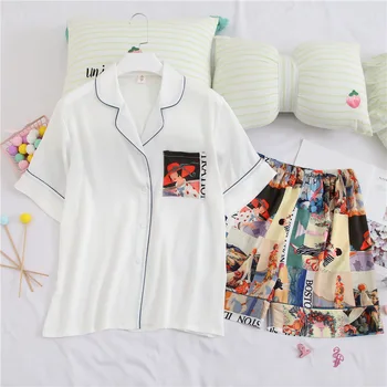 

Youhottest Ladies Sleeveless Silk Pajamas Two Piece Set Women Sleepwear