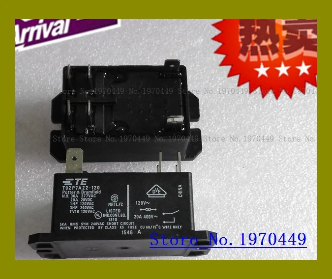 

T92P7A22-120 T92S7A22-120 120VAC/30A