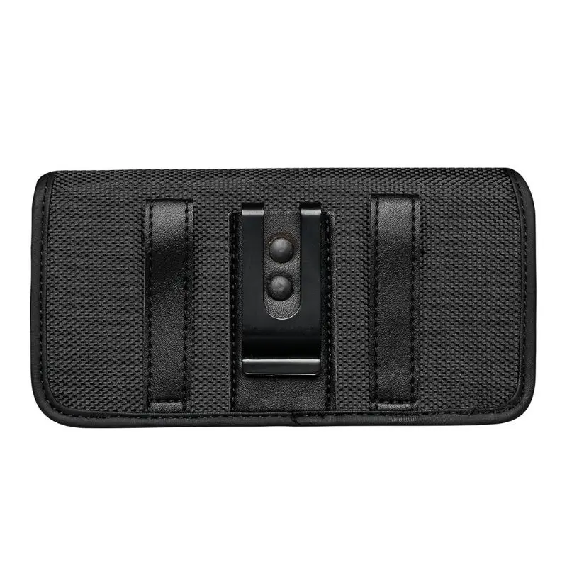 Cellphone Holster Case Waist Pack Horizontal Leather/Nylon Belt Loops Cellphone Holster Holder Carrying Case Sleeve Pouch for Men