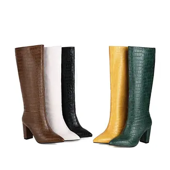 

2020 hot style designer pointed toe boots embossed shoes trend boots party boots boots women shoes shoes women boots beautiful s