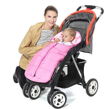 

Stroller Cushion Baby Sleeping Bag Outdoor Autumn Winter Warm Coral Velvet Baby Warming Pillow Anti-Kicking Sleep Sack Swaddle