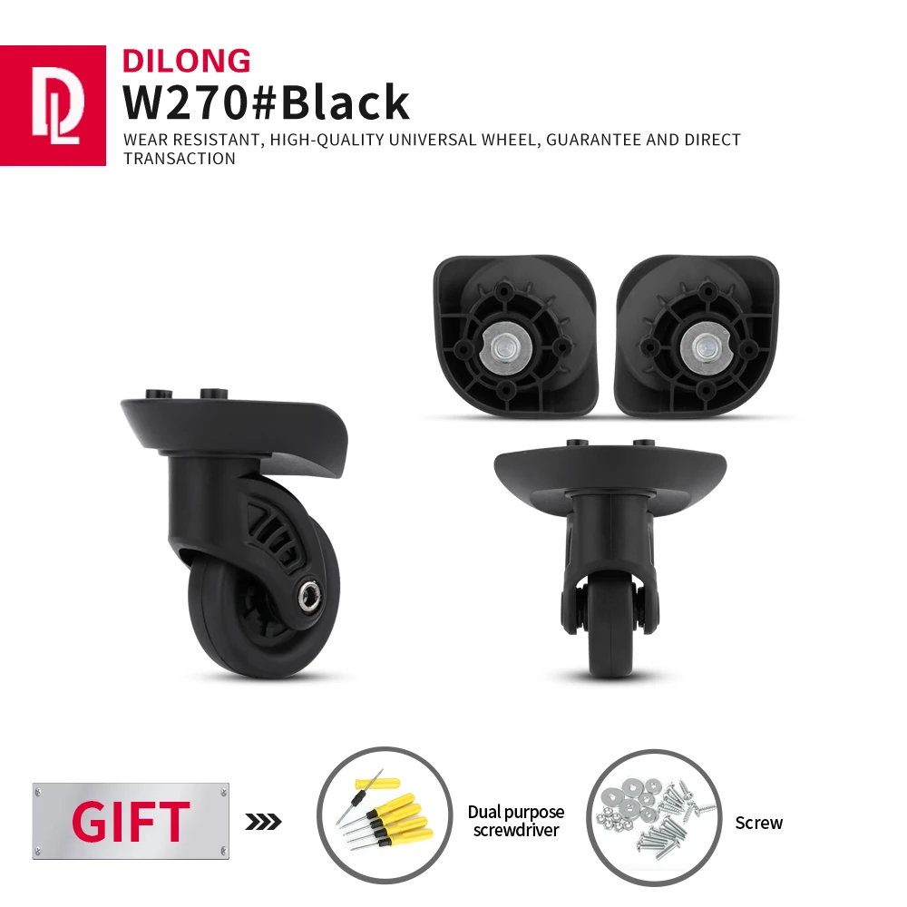 DILONG W270 Casters for any size suitcase wheels mute universal  furniture wheel luggage replacement repair rollers