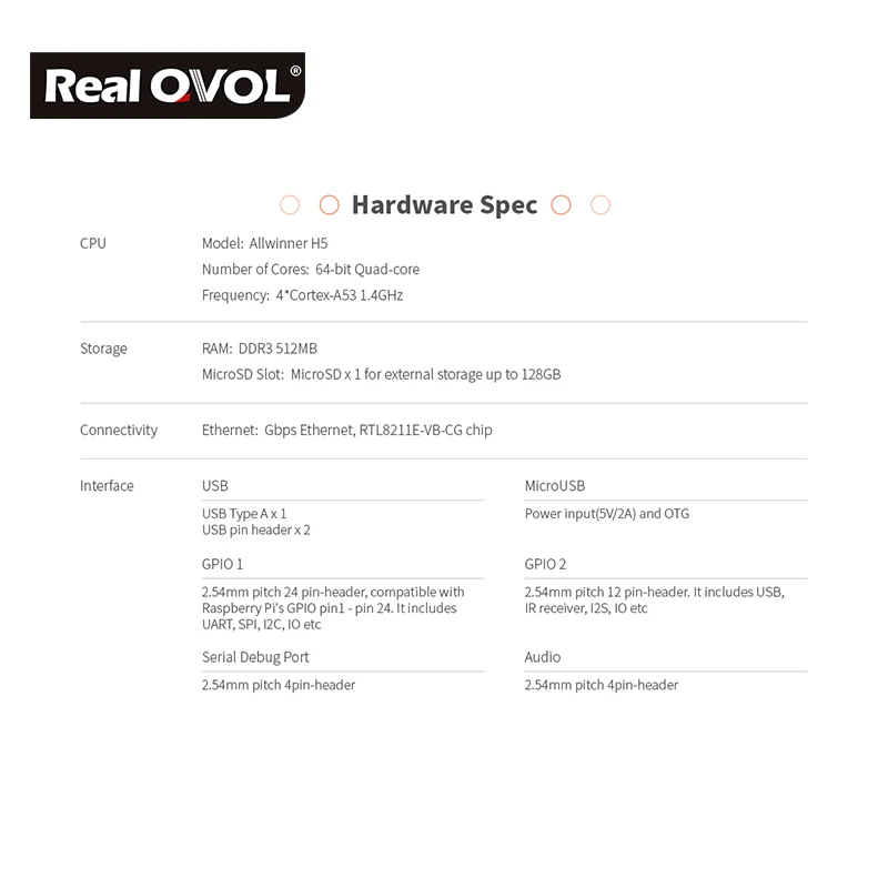  RealQvol FriendlyARM NanoPi NEO2 es 64bit corteza A53 Placa de desarrollo más rápido que Raspberry 