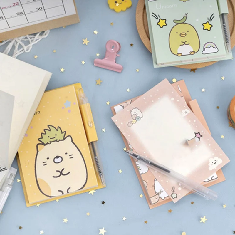 1 Набор креативный блокнот Kawaii Corner Creatures Memo N Times Sticky Note Pad notebook с ручкой Канцелярский набор