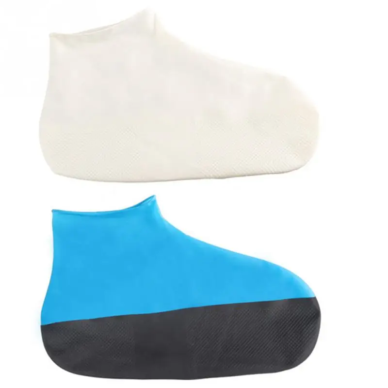 1 пара Анти дождь Эмульсия бахилы Портативный на толстой подошве