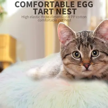 

Soft Plush Pet Sleep Blanket Dog Bed Warm Puppy Cat Type Creative House Winter Cat Nest Round Shape