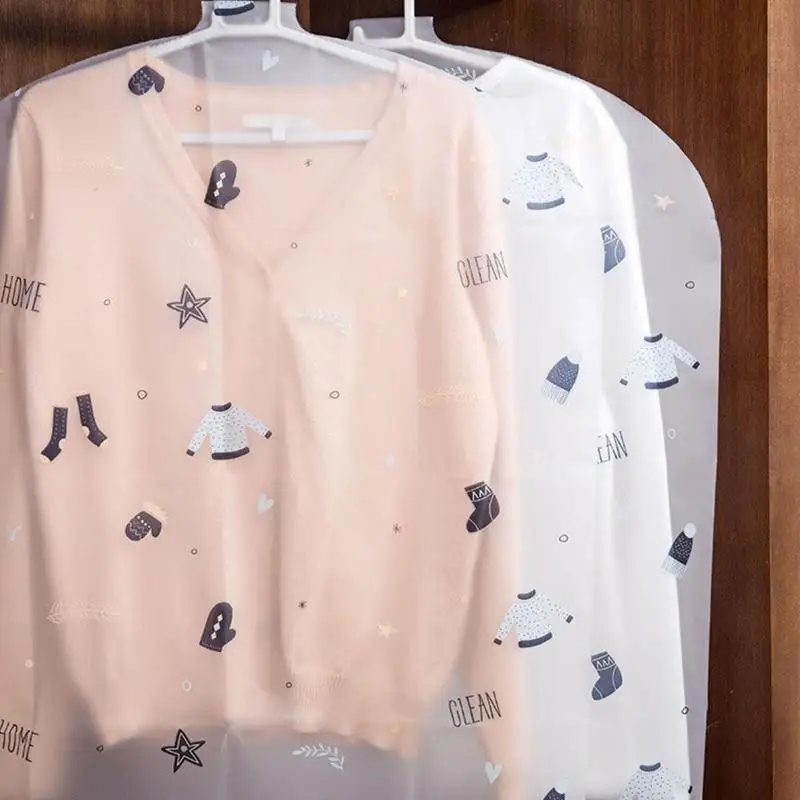 Peva чехол для одежды для защиты от пыли прозрачное пальто Cheongsam пуховик для хранения подвесной мешок шкаф одежда водонепроницаемый мешок для пыли
